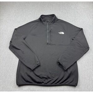 The North Face Jacket Mens Large Black Canyonlands Half-Zip Fleece Long Sleeve